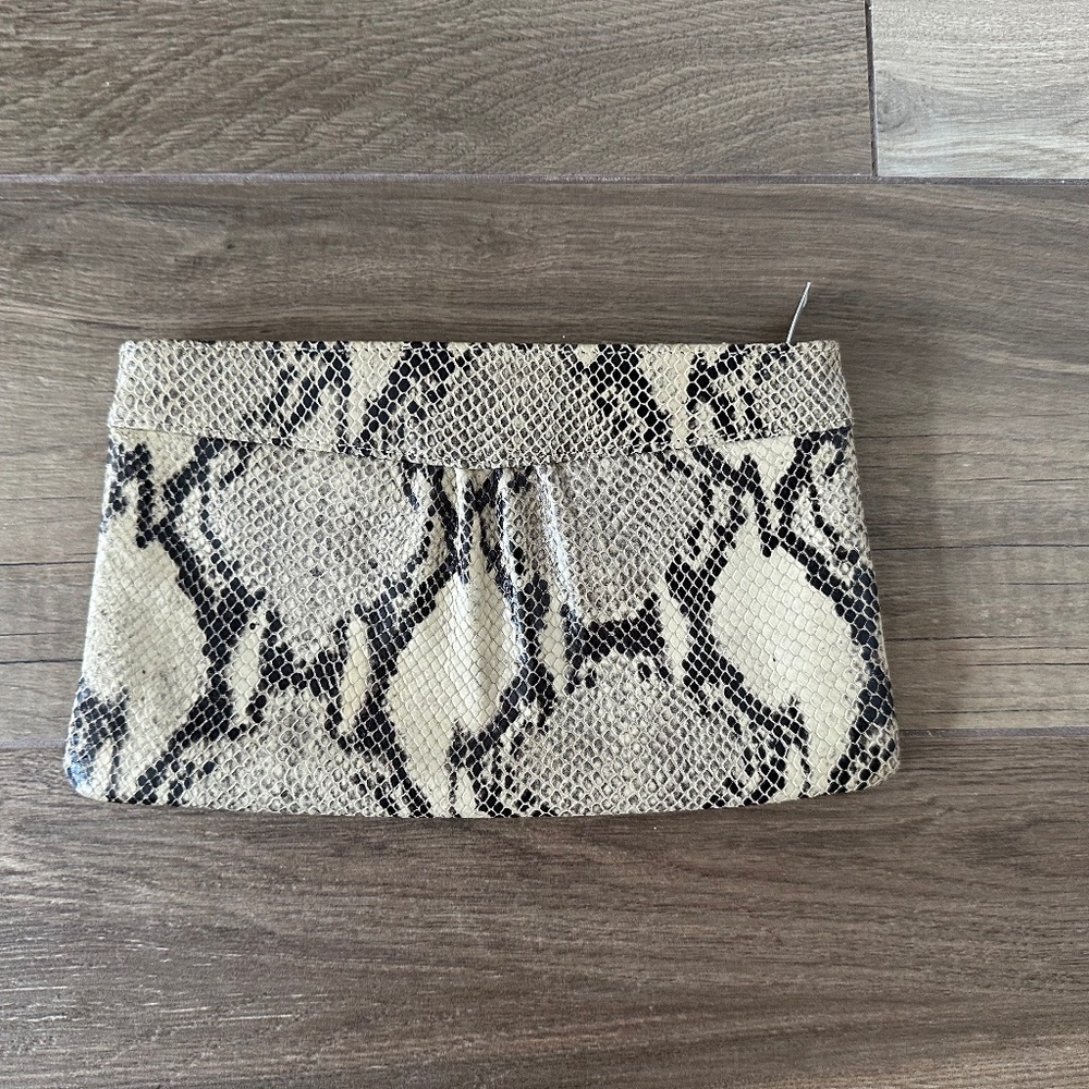 Snakeskin Print Clutch